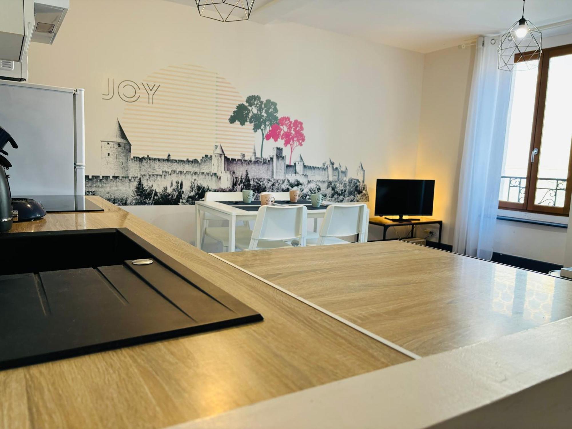Spacieux, Climatisé, Quartier Calme, Proche Château, Le Cocon De Joy Carcasona Exterior foto